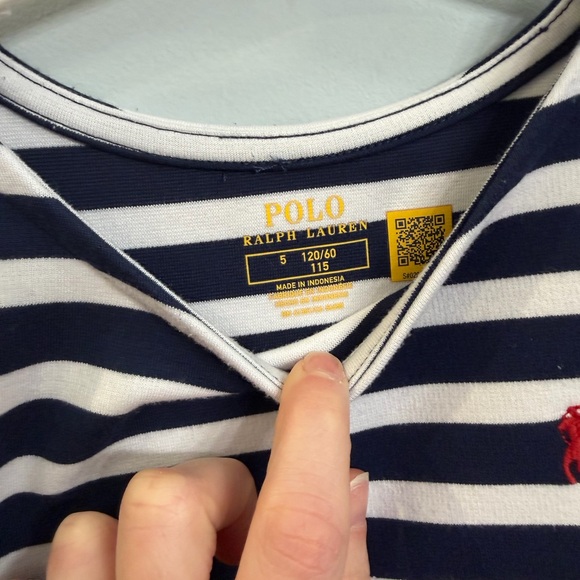 Polo by Ralph Lauren Navy and White Striped Dress - Picture 2 of 3